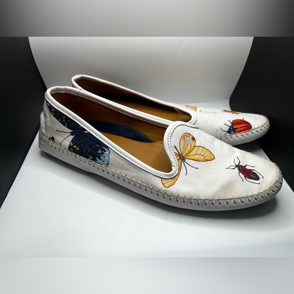 Peter Millar Signature Insetti Venetian Loafers Ivory Drivers Womens Size 9 - Picture 10 of 11